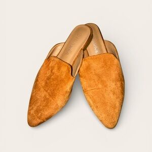 MUSSHOE Women's Brown Suede Mules